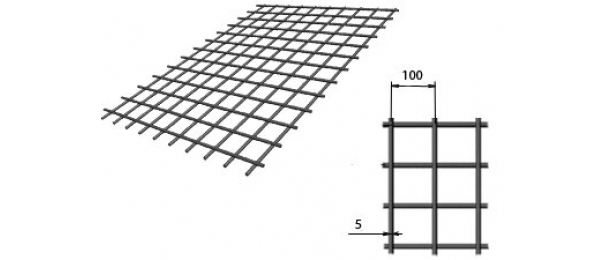 Сетка сварная (дорожная) 100х100х5мм 1,5х2м купить с доставкой в Лотошино