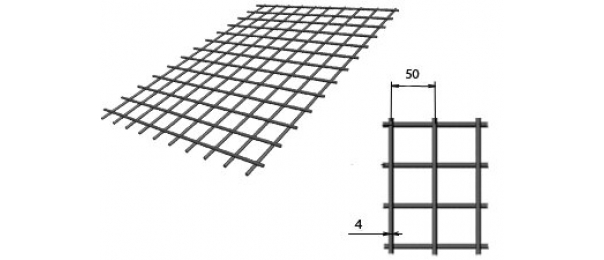 Сетка сварная (дорожная) 50х50х4мм 1х2м купить с доставкой в Лотошино